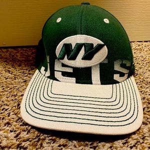 NY Jets Reebok On Field NFL Equipment Green & White Cap Hat Size S/M